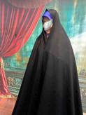 قواره چادرمشکی طرحدار