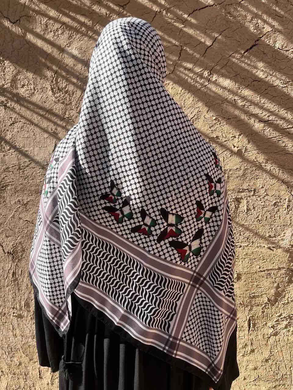 روسری نخی طرح چفیه خنک