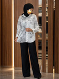 شومیز نخی گلدار