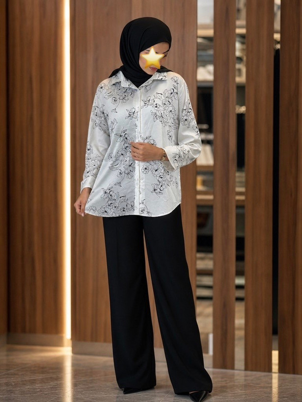 شومیز نخی گلدار