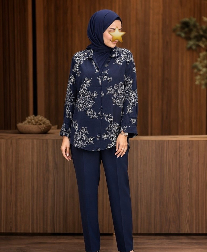 شومیز نخی گلدار