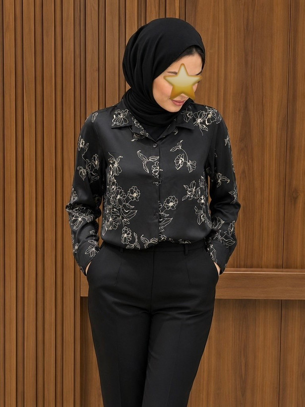 شومیز نخی گلدار