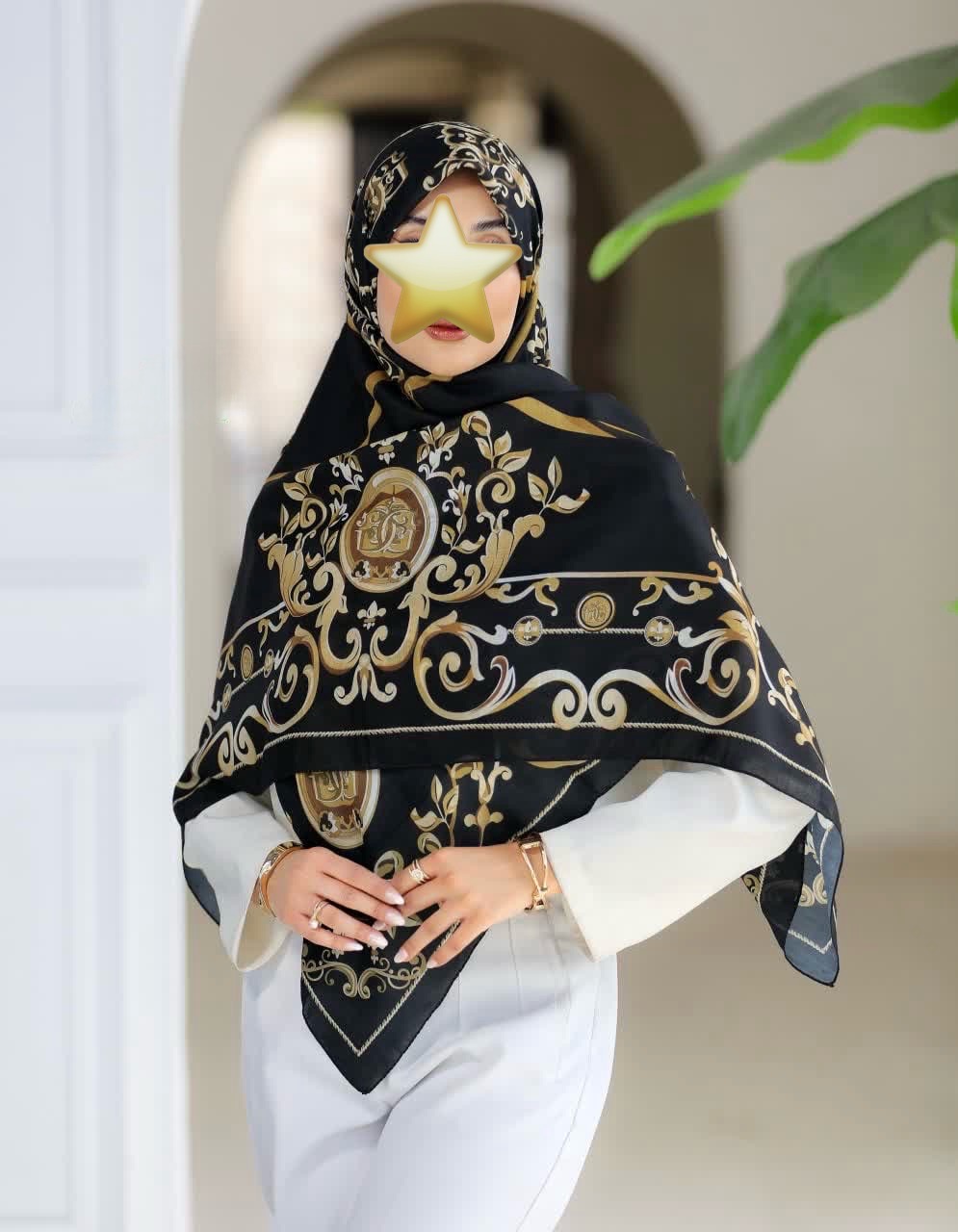 روسری نخی خنک عرض ۱۴۰