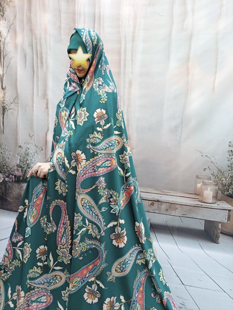 پارچه چادری سیلک  طرح بته‌جقه